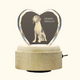 Heart-shaped crystal photo music box